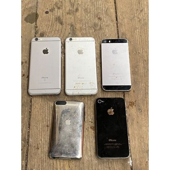 5 BROKEN IPHONE LOT - VARIOUS MODELS - 4 IPHONES, 1 IPOD Apple - Picture 7 of 7